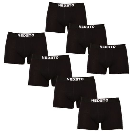 Nedeto 7PACK pánske boxerky čierne (7NB001b)