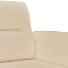 Petromila vidaXL 2-dielna sedacia súprava s vankúšmi krémová mikrovlákno