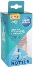 Canpol babies Antikoliková fľaša EasyStart GOLD 120ml ružová