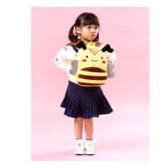 Camerazar Plyšový detský batoh Bee, rozmery 26x24x10 cm, polyesterová podšívka, nastaviteľné popruhy