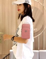 Camerazar Univerzálna taška na telefón, ružová, vodoodolná syntetika, 12x17,5x7 cm