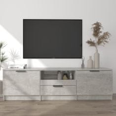 Vidaxl TV stolík betónový sivý 140x35x40 cm spracované drevo