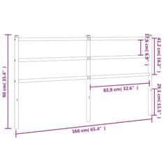 Vidaxl Kovové čelo postele biele 160 cm