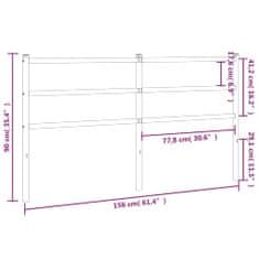 Vidaxl Kovové čelo postele, biele 150cm