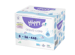 Baby mega pack čistiace obrúsky Aqua care 8 x 56 ks