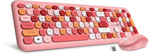 klávesnica bezdrôtová CONNECT-IT FashionCombo, ružová CKM-5010-CS