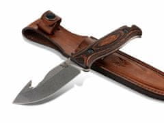Benchmade 15004 SADDLE MOUNTAIN SKINNER lovecký nôž s vyvrhovacím hákom 10,7cm, drevo, puzdro koža