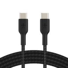 Belkin kábel opletaný USB-C - USB-C, 1m, čierny