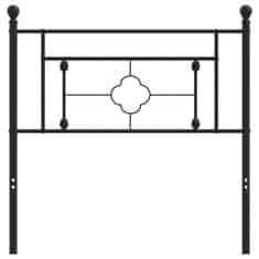 Vidaxl Kovové čelo postele čierne 100 cm