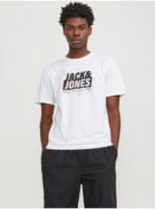 Jack&Jones Biele pánske tričko Jack & Jones Map M