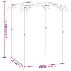 Petromila vidaXL Záhradná pergola, impregnovaná borovica 180x197x210 cm