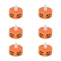 Solex Ozdoba Halloween LED sviečka čajová CDH6 (balenie 6ks)