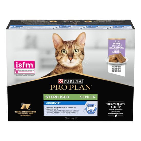 Purina Pro Plan CAT STERILISED Senior 7+ LONGEVIS morka v šťave 10× 75 g