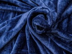 Výpredaj obliečok Tmavomodrá mikroplyšová deka VIOLET, 150x200 cm