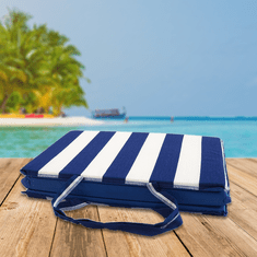 Výpredaj obliečok Plážové ležadlo PRUHY modro-biele