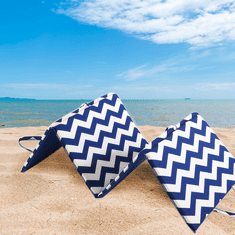 Výpredaj obliečok Plážové ležadlo VLNKY modro-biele