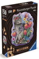 Ravensburger 120007579 Drevené puzzle Magická mačka 150 dielikov