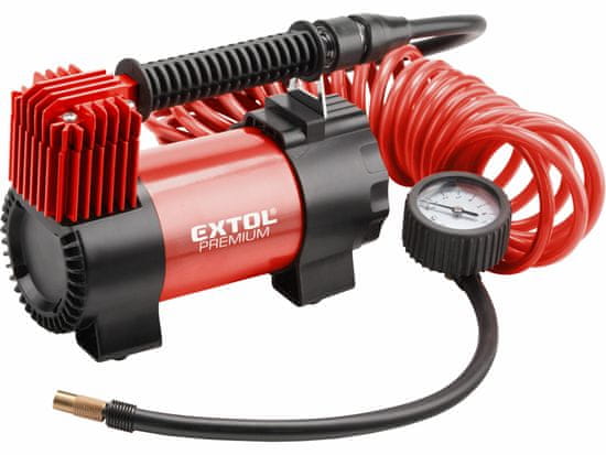 Extol Premium Kompresor do auta, 12V, 6,9bar, 3m hadica s tlakomerom, EXTOL PREMIUM