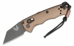 Benchmade 2950BK-1 PARTIAL IMMUNITY Dark Earth malý vreckový nôž 5 cm, čierna, tmavohnedá, hliník