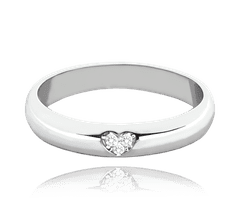 MINET + Strieborný snubný prsteň s bielymi zirkónmi veľkosť 47