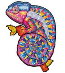 MPK TOYS DREVENÉ FAREBNÉ PUZZLE - Chameleón