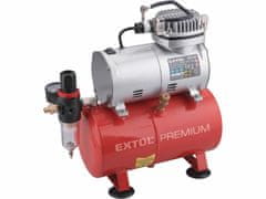 Extol Premium Kompresor bezolejový, 150W, max. tlak 6bar, nádrž 3l, EXTOL PREMIUM