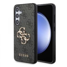 Guess Zadný kryt PU 4G Metal Logo pre Samsung Galaxy S24+ Grey