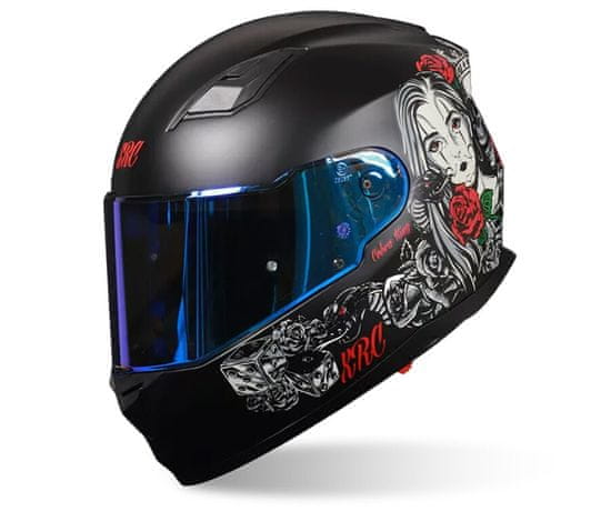 XRC Helma na moto Cobra king matt black/red