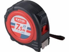 Extol Premium Meter zvinovací pogumovaný, 7,5m/25mm, 1x brzda