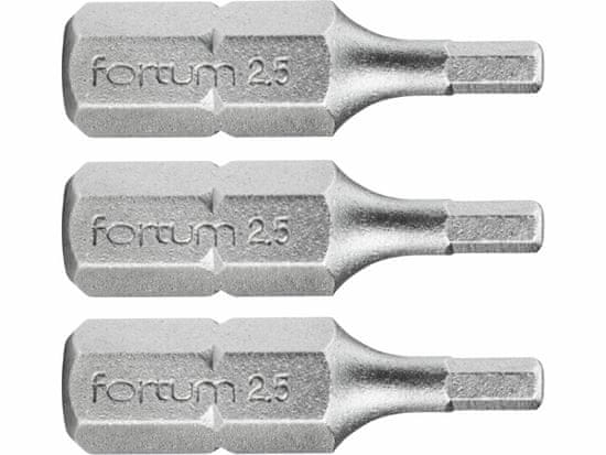 Fortum Bit imbus 3ks, H 2,5x25mm, S2, FORTUM