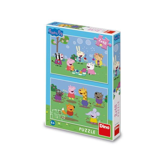 Dino Toys Puzzle 2x48 PEPPA PIG A KAMARÁDI