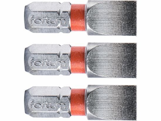 Fortum Bit plochý 3ks, 8x25mm, S2, FORTUM