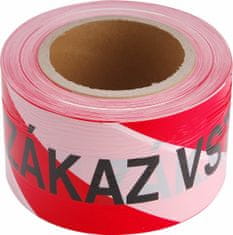 Extol Craft Páska ZÁKAZ VSTUPU červeno-biela, 75mm x 250m, EXTOL CRAFT