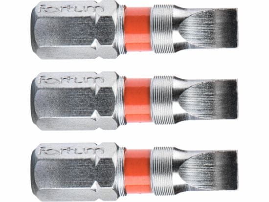 Fortum Bit plochý 3ks, 5x25mm, S2, FORTUM