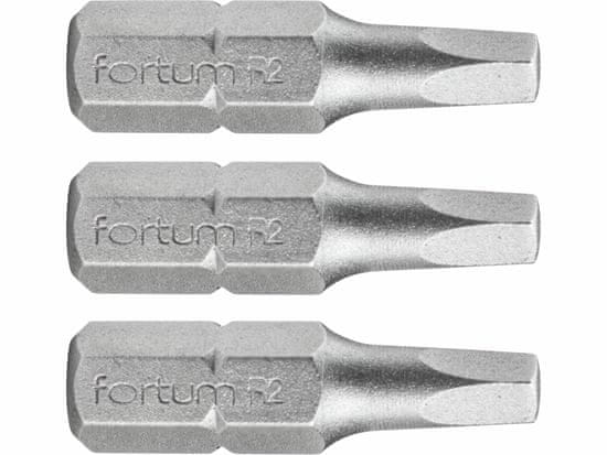 Fortum Bit štvorec 3ks, SQ 2x25mm, S2, FORTUM