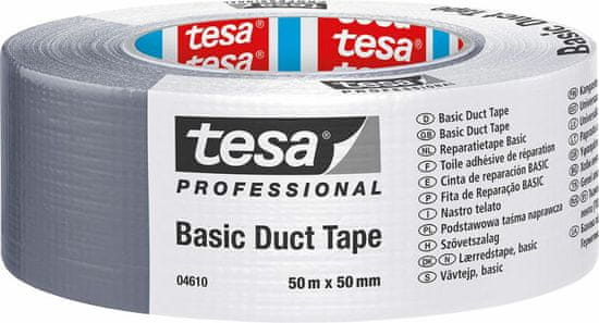 Tesa Páska lepiaca textilná 4610, 50mmx50m, nosič textil, sivá, Tesa