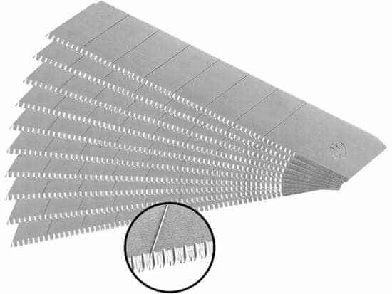 Extol Premium Brity do univerzálneho noža olamovacie so zúbkami, 10ks, 18x0,5mm, 7 segmentov, SK5, SK5, EXTOL PREM