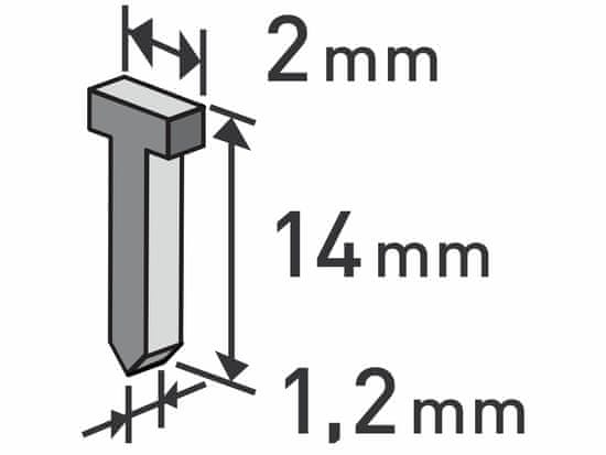 Extol Premium Klince do sponkovacej pištole 1000ks, dĺžka/L 14mm, EXTOL PREMIUM