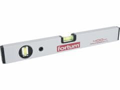 Fortum Vodováha hliníková 400mm, 2 libely, presnosť 0,5mm/1m, plastové koncovky