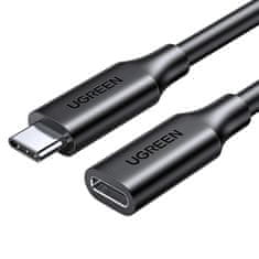 Ugreen Ugreen Predlžovací kábel USB C (samec) - USB C (samica) 100W 10Gbps 1m čierny