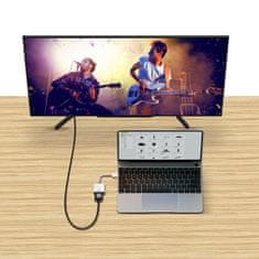 BASEUS Adaptér série Baseus Lite HDMI na VGA + mini jack 3,5 mm / napájanie micro USB biely (WKQX010102)