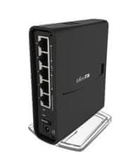 Mikrotik WiFi router + L4, 716MHz, 128MB RAM, 5x GLAN switch, 1x 2,4 +5GHz 802.11ac, zdroj
