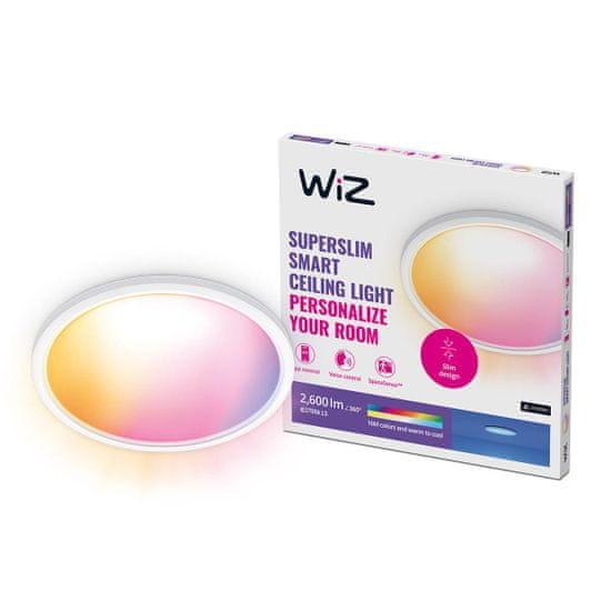 WiZ WiZ SuperSlim prisadené LED svietidlo 22W 2600lm 2700-6500K RGB IP20 42cm, biele