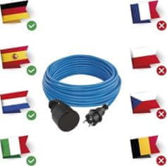 EMOS Weatherproof prodlužovací kabel 10 m / 1 zásuvka / černý / PVC / 230 V / 1,5 mm2