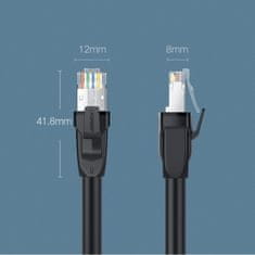 Ugreen Ugreen kábel Ethernet patchcord RJ45 Cat 8 T568B 2m čierny (70329)