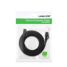 Ugreen Ugreen płaski Kabel internetowy sieciowy Ethernet patchcord RJ45 Cat 7 STP LAN 10 Gbps 3 m czarny (NW106 11262)