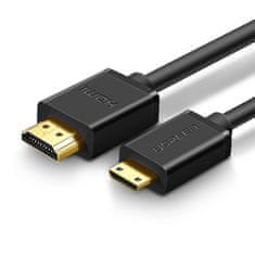 Ugreen Ugreen kábel HDMI - mini HDMI 19 pin 2.0v 4K 60Hz 30AWG 1,5 m čierny (11167)