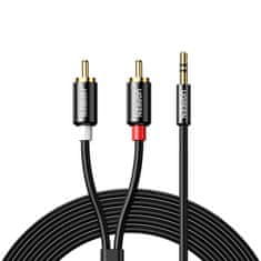 Ugreen Ugreen audio kábel 3,5 mm mini jack - 2RCA 5 m čierny (AV116)