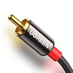 Ugreen Ugreen audio kábel 3,5 mm mini jack - 2RCA 5 m čierny (AV116)