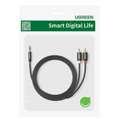 Ugreen Ugreen audio kábel 3,5 mm mini jack - 2RCA 5 m čierny (AV116)